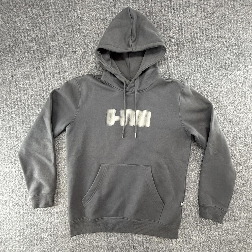 G-Star RAW Hoodie Mens Medium Gray Dotted Logo Fleece Pullover D23481-D425-992